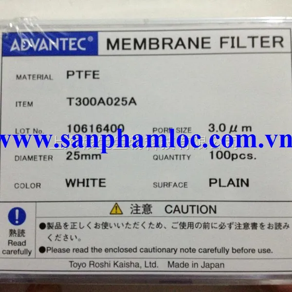 Giấy lọc sợi PTFE Advantec
