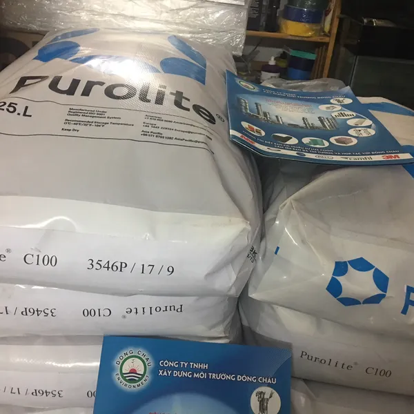 Hạt nhựa làm mềm nước Purolite C100 trao đổi ion dương