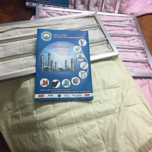 Khung lọc khí dạng túi F8, khung nhôm, màu vàng