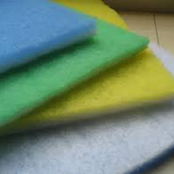 Bông lọc thô xanh trắng