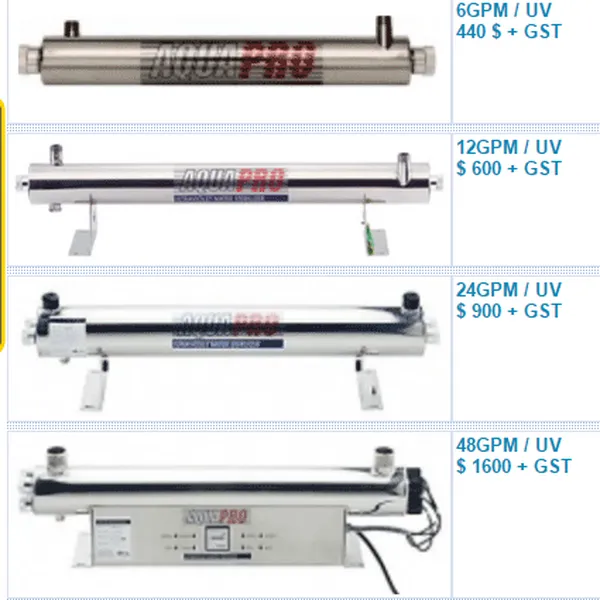Đèn UV khử trùng nước hộ gia đình 6 người 6 GPM