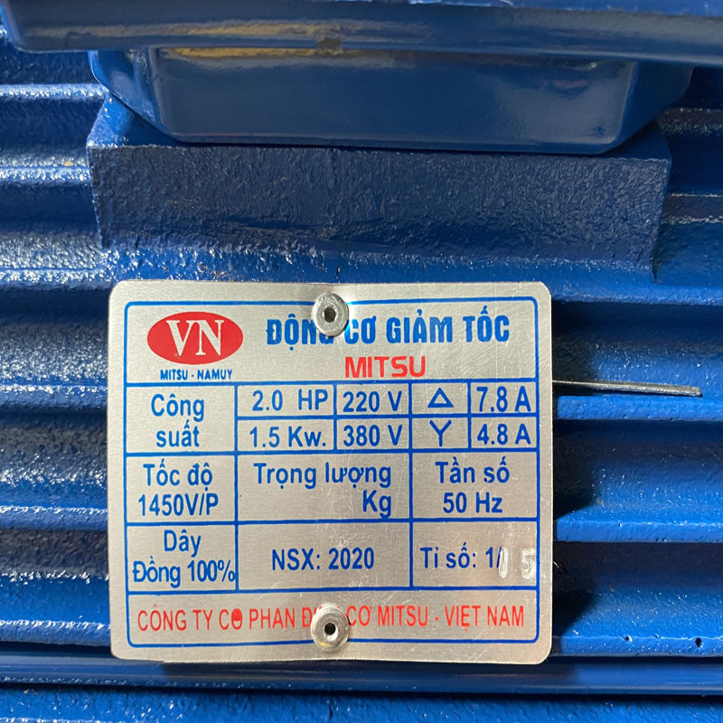 Thiết bị nuôi tôm- Motor giảm tốc Mitsu màu xanh dương Thiết bị nuôi tôm- Motor giảm tốc Mitsu màu xanh dương