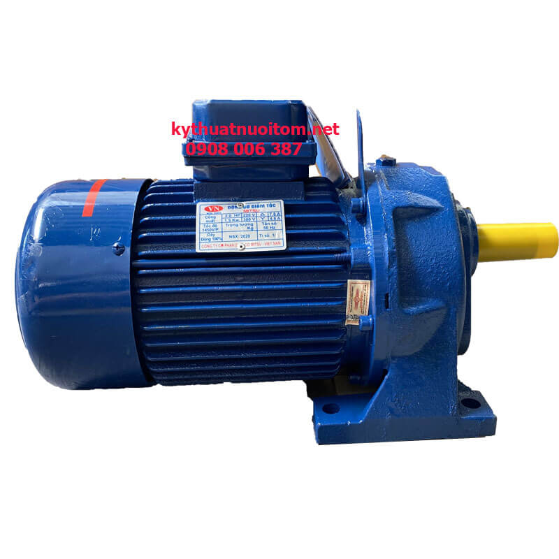 Thiết bị nuôi tôm- Motor giảm tốc Mitsu màu xanh dương Thiết bị nuôi tôm- Motor giảm tốc Mitsu màu xanh dương