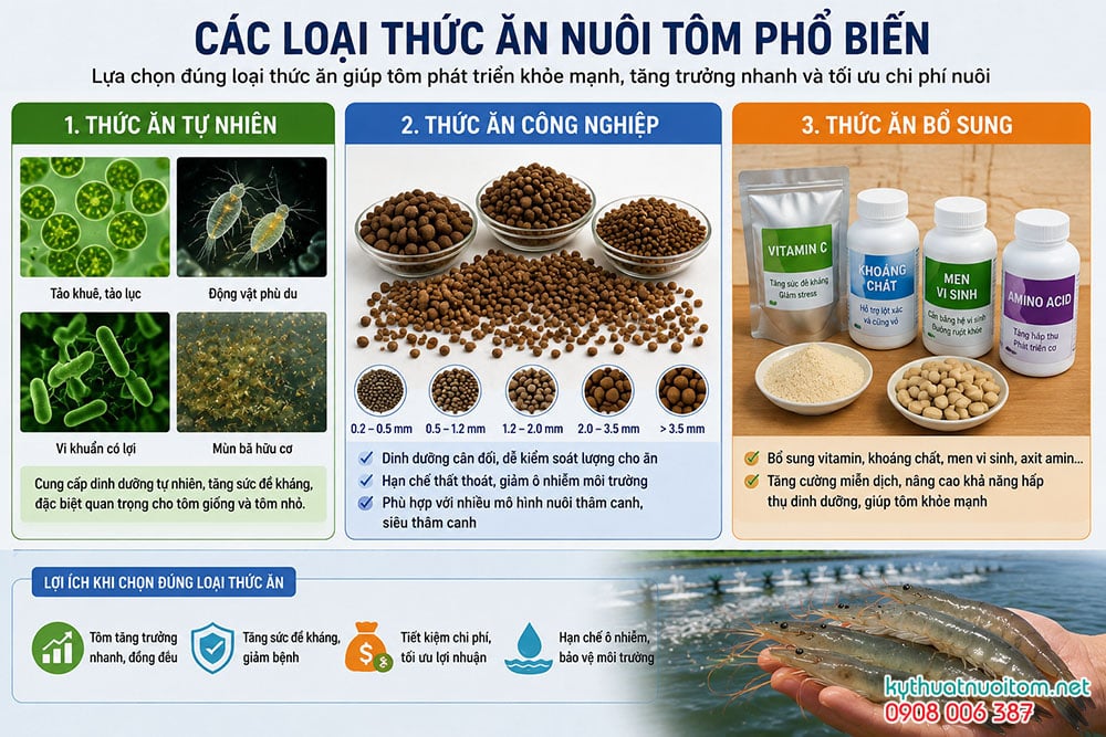 Các Loại Thức Ăn Nuôi Tôm Phổ Biến Các Loại Thức Ăn Nuôi Tôm Phổ Biến