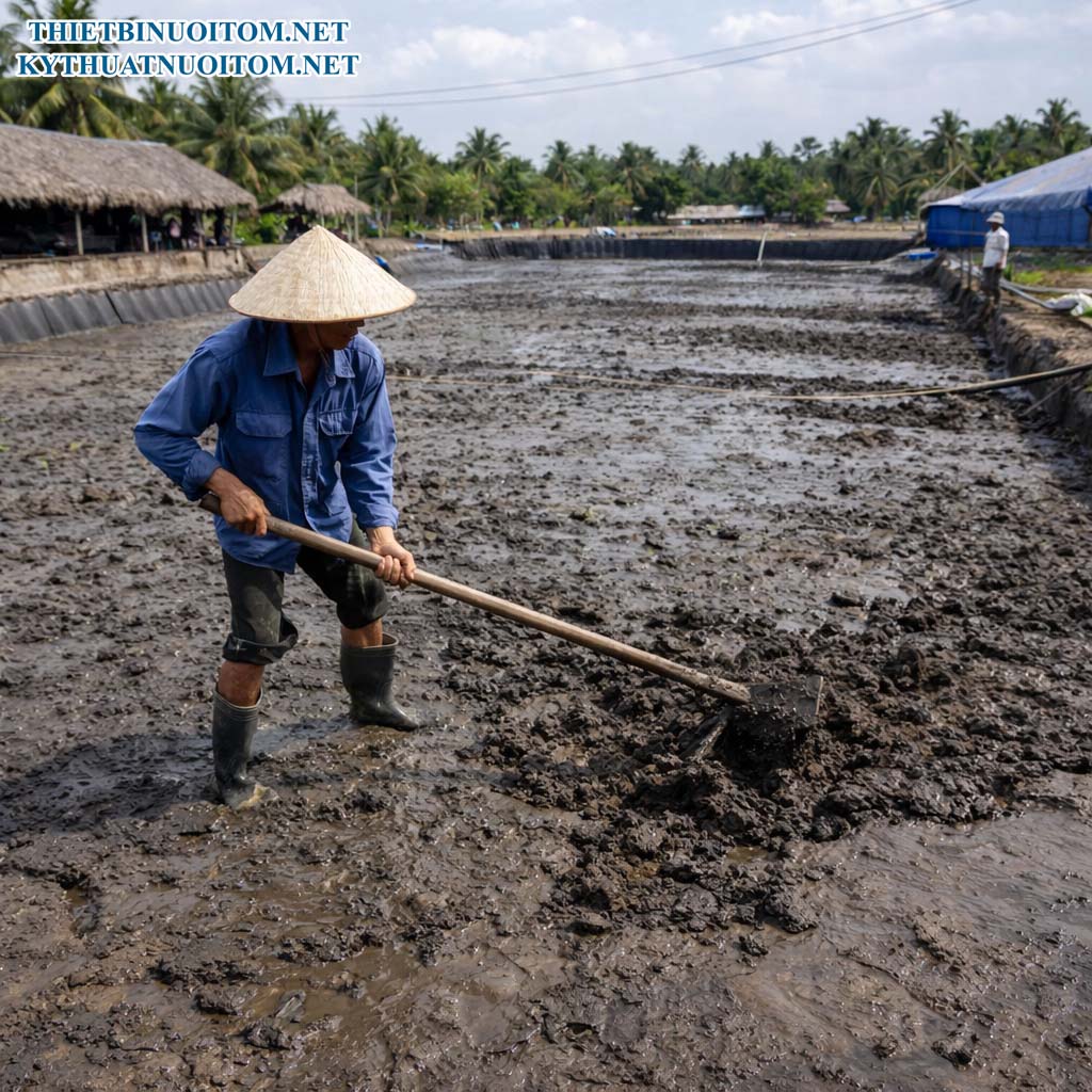 Chuẩn bị ao nuôi là bước quan trọng quyết định đến 70% thành công của kỹ thuật nuôi tôm Chuẩn bị ao nuôi là bước quan trọng quyết định đến 70% thành công của kỹ thuật nuôi tôm