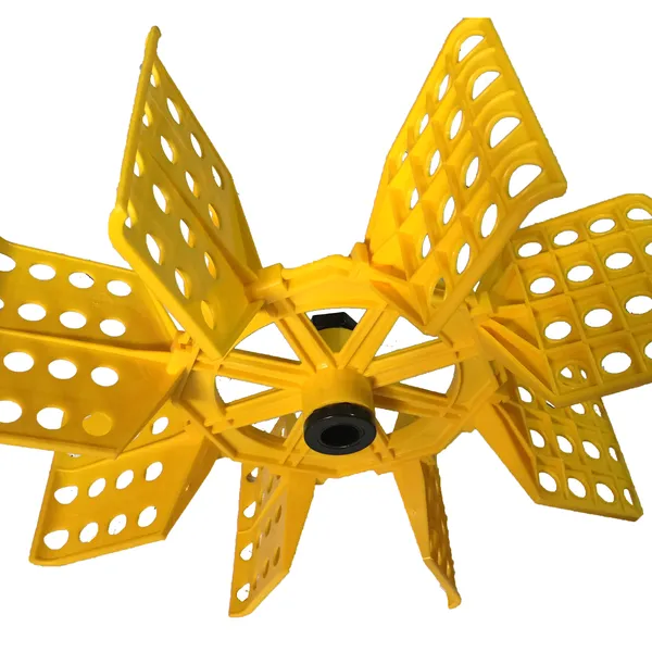 Cánh quạt nuôi tôm - quạt lá vàng trục nhựa