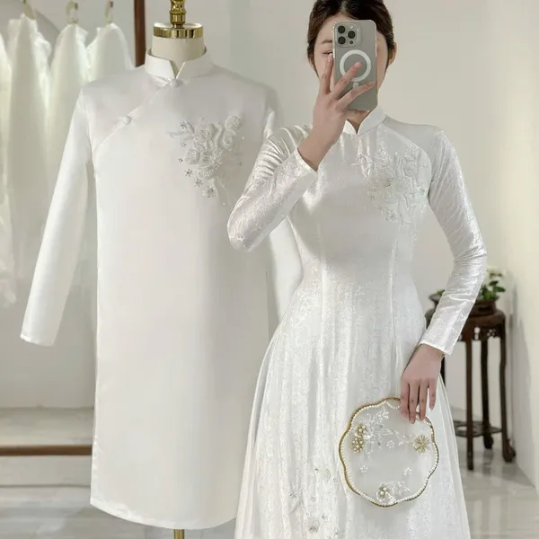 ÁO DÀI CƯỚI CÔ DÂU XINH XẮN