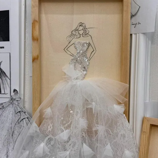 TRANH PHÁT HỌA VÁY CƯỚI 3D THỦ CÔNG