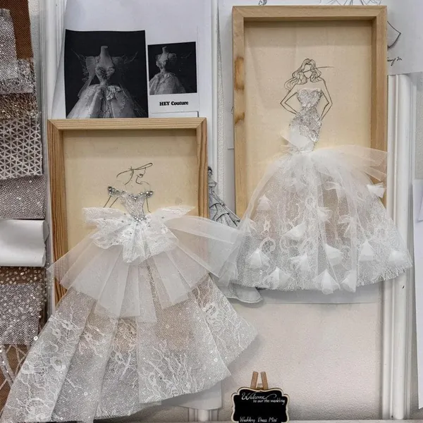 TRANH PHÁT HỌA VÁY CƯỚI 3D THỦ CÔNG