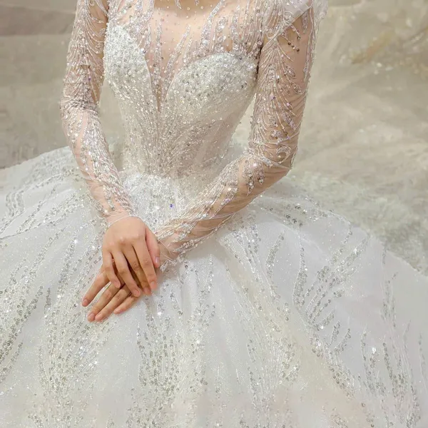 VÁY CƯỚI LÀM LỄ KẾT KIM SA NGỌT NGÀO