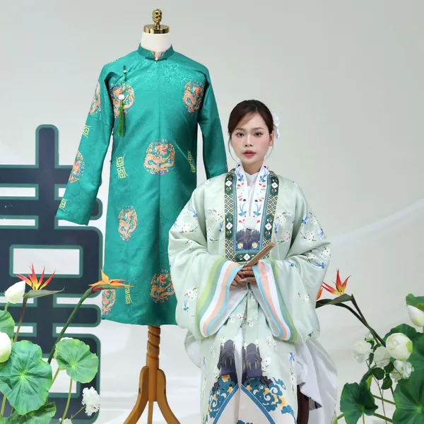 ÁO DÀI VIỆT PHỤC TRUYỀN THỐNG TONE XANH SANG TRỌNG
