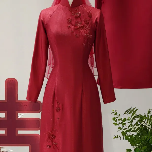 ÁO DÀI CƯỚI CẶP ĐÔI KẾT CƯỜM SANG TRỌNG