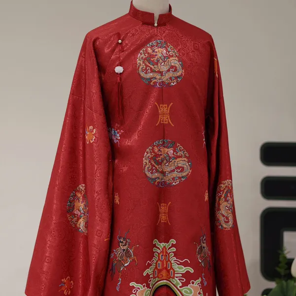 ÁO DÀI CƯỚI VIỆT PHỤC SẮC ĐỎ TRUYỀN THỐNG