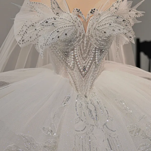 VÁY CÔNG CHÚA THIẾT KẾ TÙNG BÈO NGỰC KẾT HÌNH THIÊN NGA LỘNG LẤY