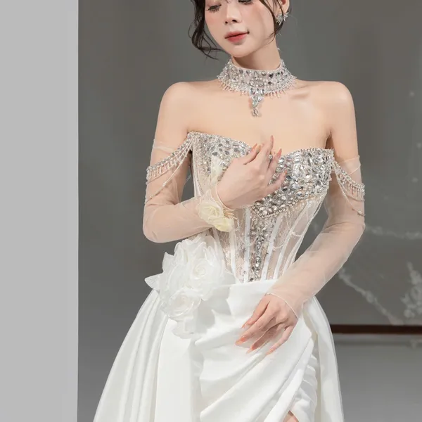 VÁY CƯỚI ĐUÔI CÁ XẺ TÀ 