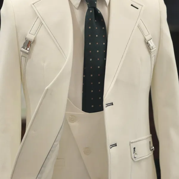 VEST CHÚ RỂ SANG TRỌNG TRẮNG VÀ ĐEN