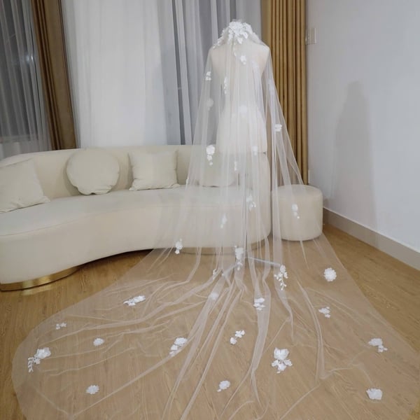 Voan Cưới Dài Custom Theo Yêu Cầu