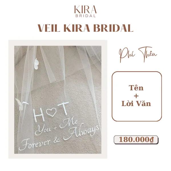 VOAN CÔ DÂU -  VOAN (LÚP) CÀI TÓC THÊU TÊN THEO YÊU CẦU