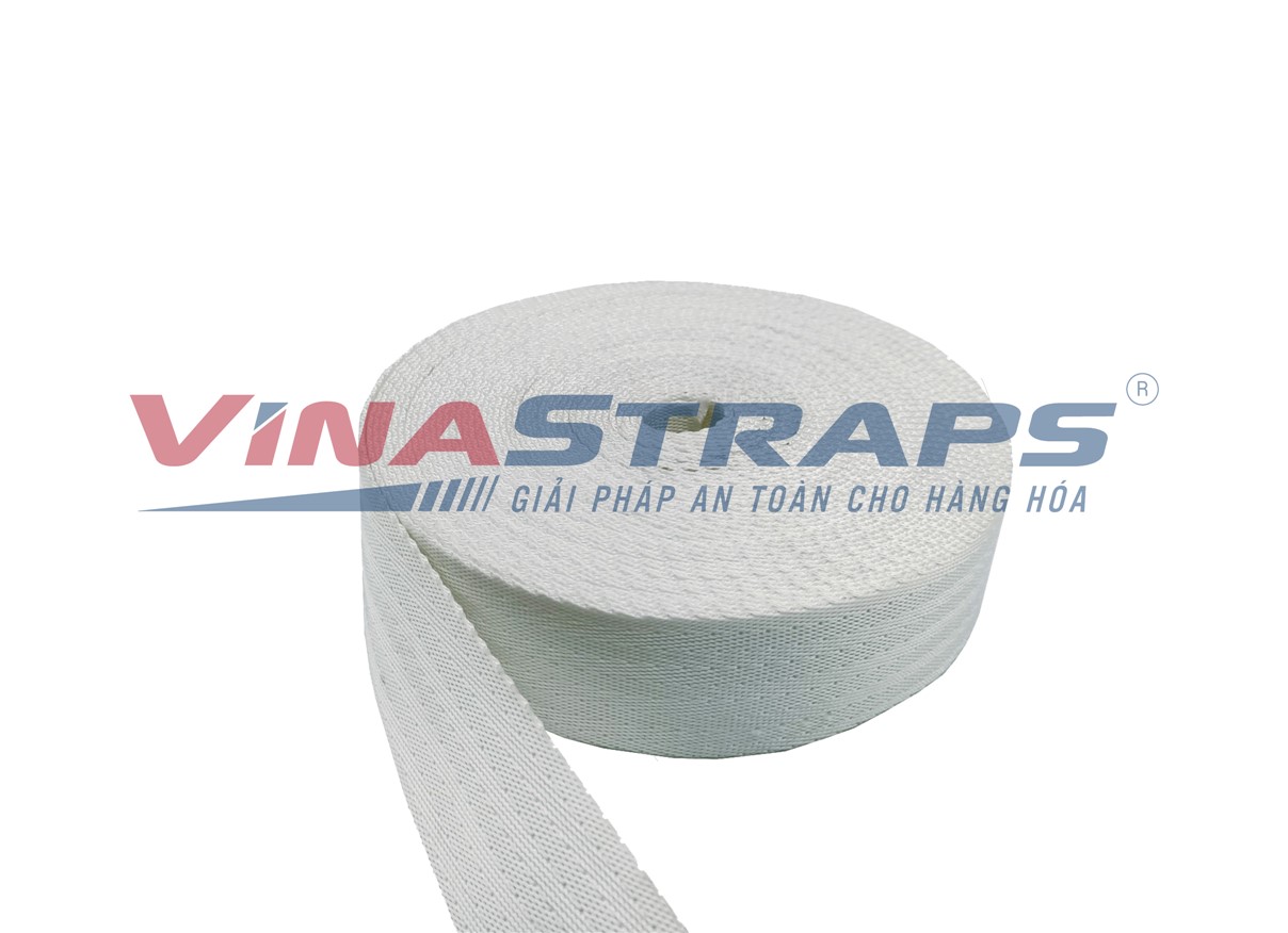 Dây ai polyester bản 38mm màu trắng Dây ai polyester bản 38mm màu trắng