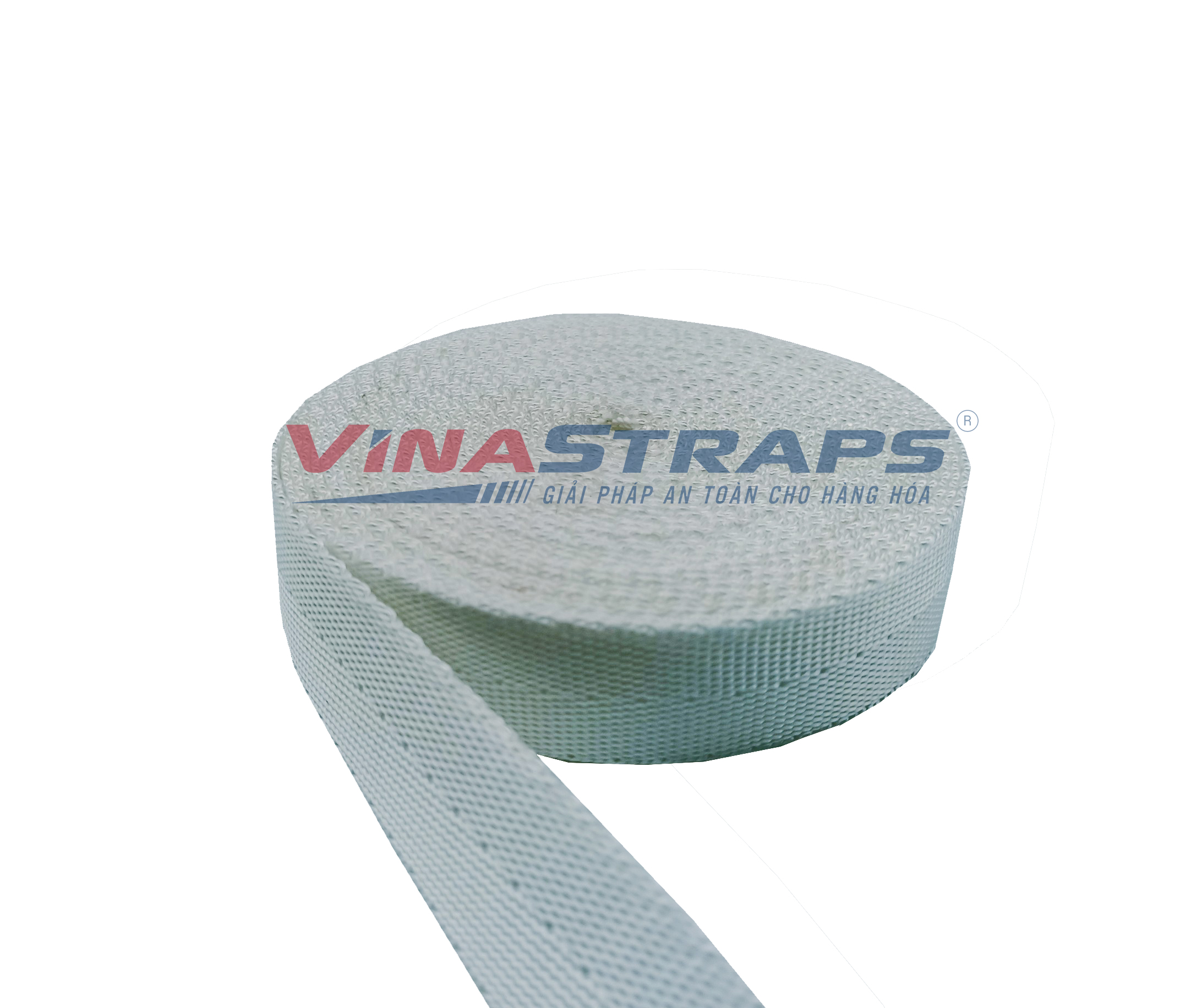 Dây đai polyester bản 25mm màu trắng Dây đai polyester bản 25mm màu trắng