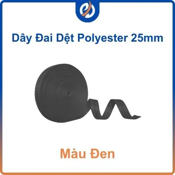 Dây đai polyester bản 25mm màu đen