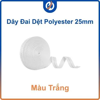Dây đai polyester bản 25mm màu trắng