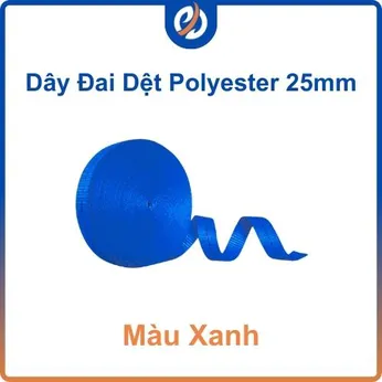 Dây đai dệt Polyester bản 25mm màu xanh