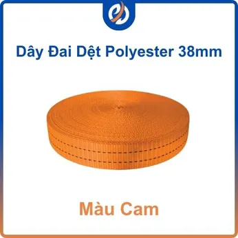 Dây đai polyester bản 38mm màu cam