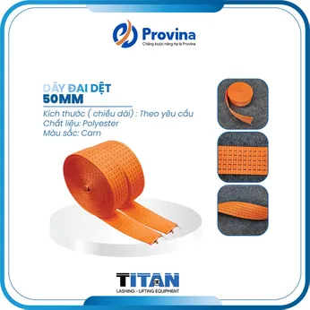 Dây Đai Dệt 50mm Màu Cam 