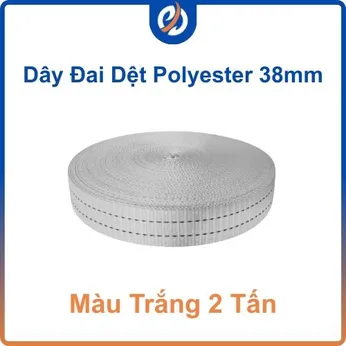 Dây đai polyester bản 38mm màu trắng 2 tấn