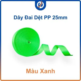 Dây đai pp bản 25mm màu xanh