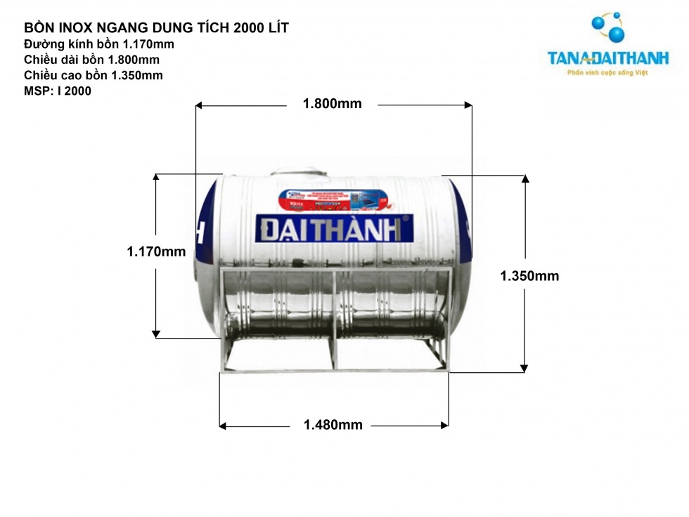kích thước bồn 2000l tân á kích thước bồn 2000l tân á