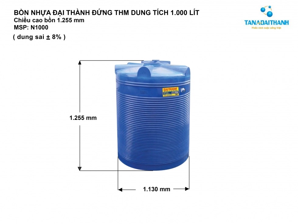 kích thước bồn nước nhựa đứng 1000l kích thước bồn nước nhựa đứng 1000l