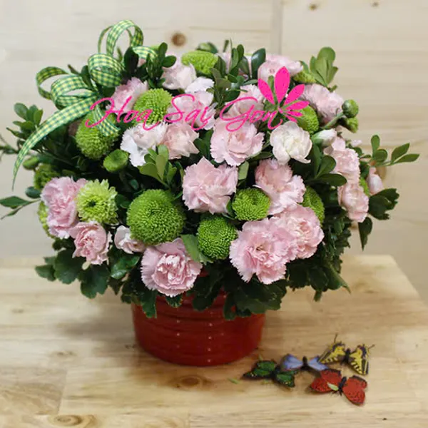 Chậu hoa tươi 20/10 - PT41