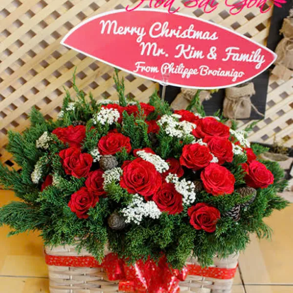 Giỏ hoa Merry Christmas - HSG56