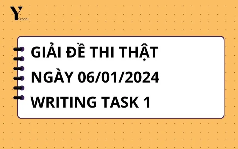 GIẢI ĐỀ THI THẬT - NGÀY 06/01/2024 - WRITING TASK 1