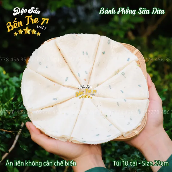 Bánh Phồng Sữa Dừa 23cm – Sầu Riêng Thơm Béo, Ăn Liền | ĐẶC SẢN BẾN TRE 71