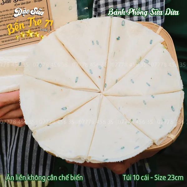Bánh Phồng Sữa Dừa 23cm – Sầu Riêng Thơm Béo, Ăn Liền | ĐẶC SẢN BẾN TRE 71