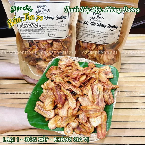 [LOẠI 1] Chuối Sấy Mộc Không Đường – Giòn Tan, Hương Vị Tự Nhiên | ĐẶC SẢN BẾN TRE 71 COCOSHINE
