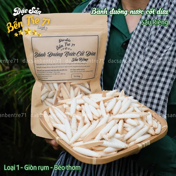 [LOẠI 1] BÁNH ĐUÔNG NƯỚC CỐT DỪA SẦU RIÊNG – THƠM BÉO GIÒN RỤM