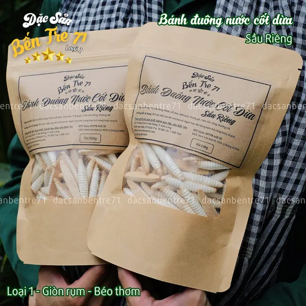 [LOẠI 1] BÁNH ĐUÔNG NƯỚC CỐT DỪA SẦU RIÊNG – THƠM BÉO GIÒN RỤM