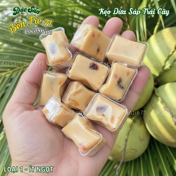 [LOẠI 1 ÍT NGỌT] Kẹo Dừa Sáp Trái Cây – Siêu Dẻo Mềm, Cao Cấp | ĐẶC SẢN BẾN TRE 71 COCOSHINE