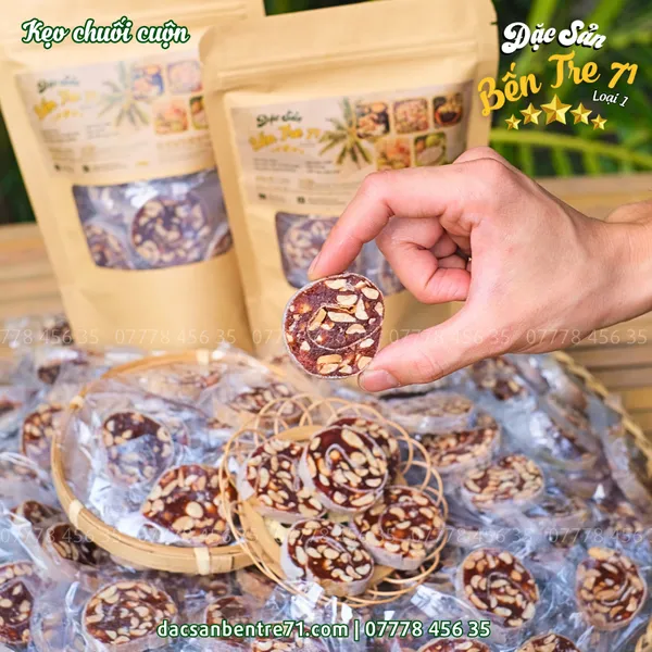 Kẹo Chuối Cuộn Bánh Tráng | Đặc Sản Bến Tre 71