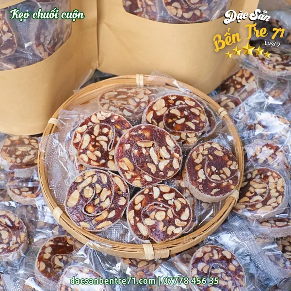 Kẹo Chuối Cuộn Bánh Tráng | Đặc Sản Bến Tre 71
