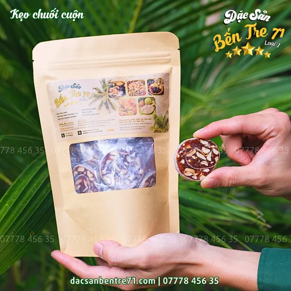 Kẹo Chuối Cuộn Bánh Tráng | Đặc Sản Bến Tre 71