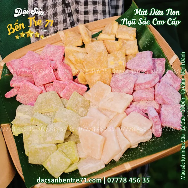 [LOẠI 1] MỨT DỪA NON NGŨ SẮC CAO CẤP – DẺO MỀM, MÀU SẮC TỰ NHIÊN ĐẶC SẢN BẾN TRE 71