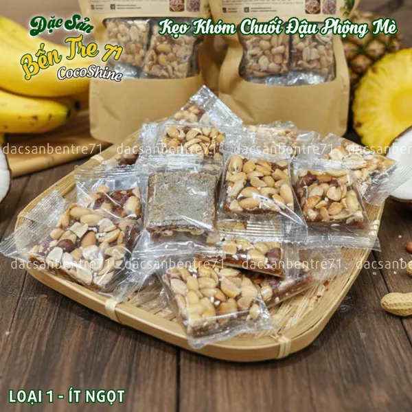 [LOẠI 1] Kẹo Khóm Chuối Đậu Phộng Mè – Chua Ngọt, Thơm Ngon | ĐẶC SẢN BẾN TRE 71 COCOSHINE