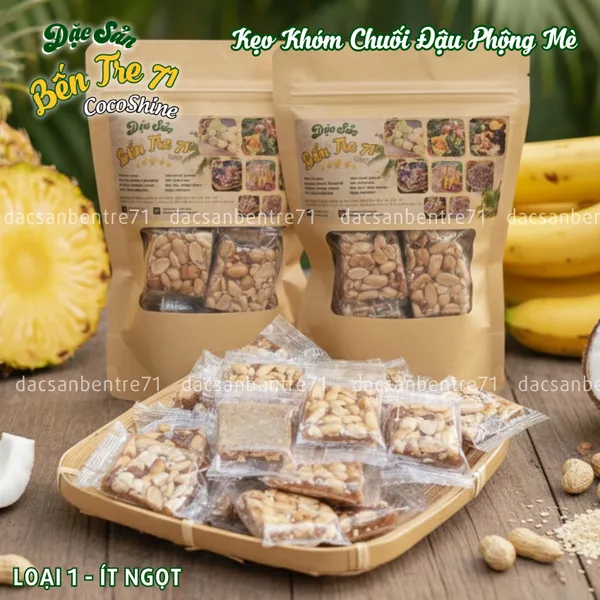 [LOẠI 1] Kẹo Khóm Chuối Đậu Phộng Mè – Chua Ngọt, Thơm Ngon | ĐẶC SẢN BẾN TRE 71 COCOSHINE