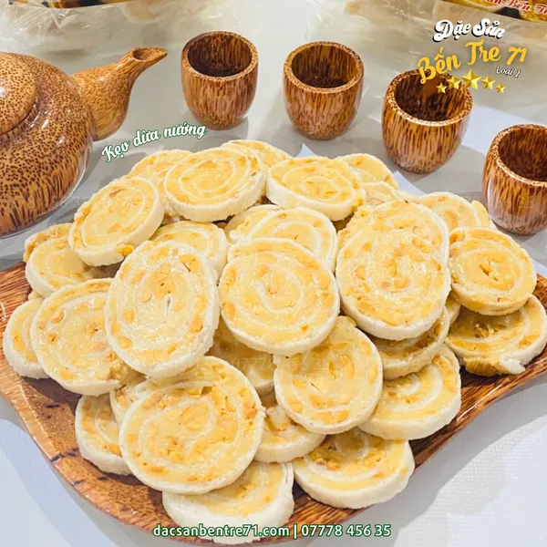 Kẹo Dừa Nướng Đậu Phộng Cuộn Bánh Tráng | Đặc Sản Bến Tre 71