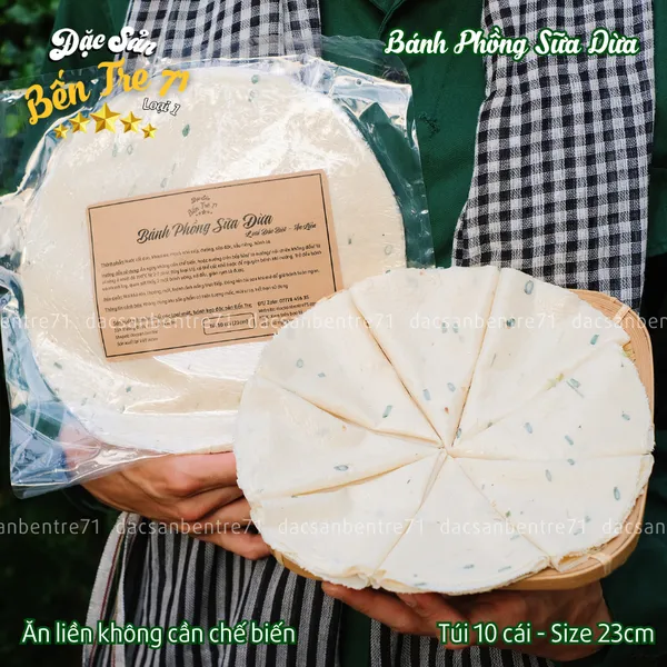 Bánh Phồng Sữa Dừa 23cm – Sầu Riêng Thơm Béo, Ăn Liền | ĐẶC SẢN BẾN TRE 71